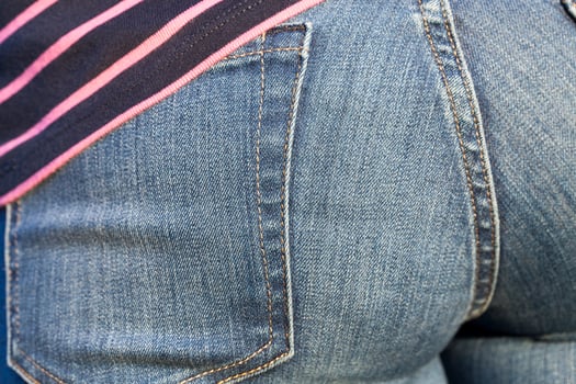 jeans girl, close-up photo