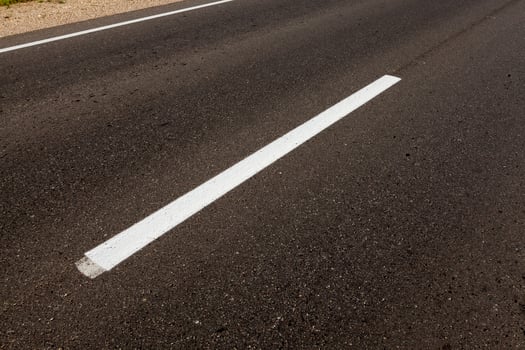 road markings, close-up photo