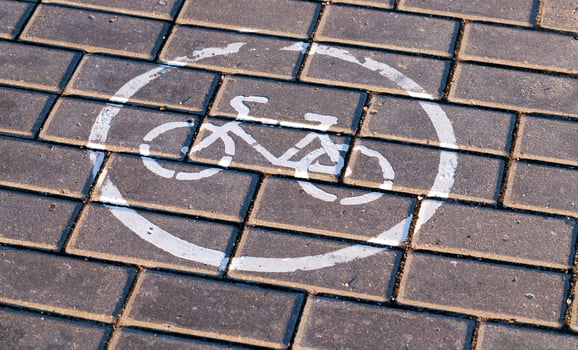 road markings, close-up photo