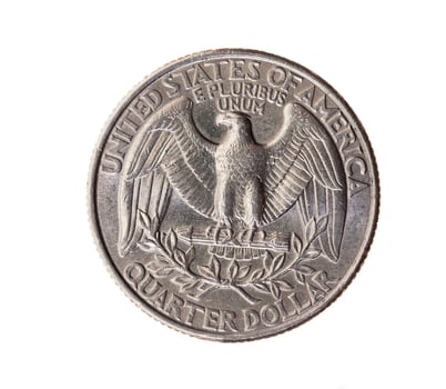 coin in a quarter of the US dollar photo