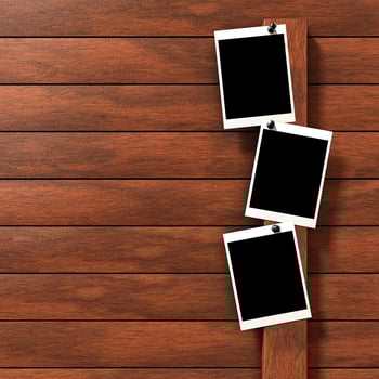 Three empty pictures photo