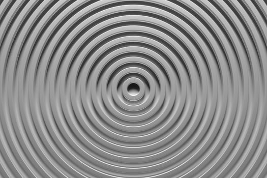 3D rendering abstract  gray  round fractal, portal. Round spiral. photo