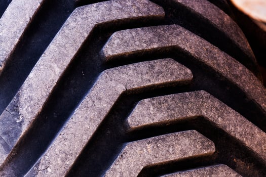 wheel tractor  . dirty wheels photo