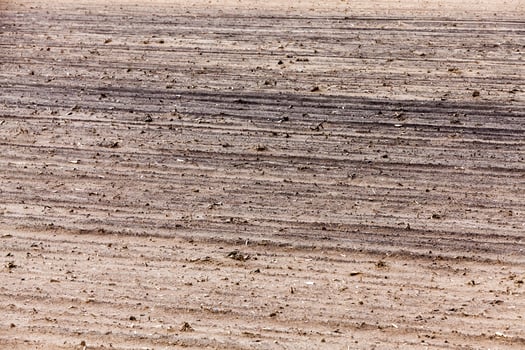 plowed for crop land photo