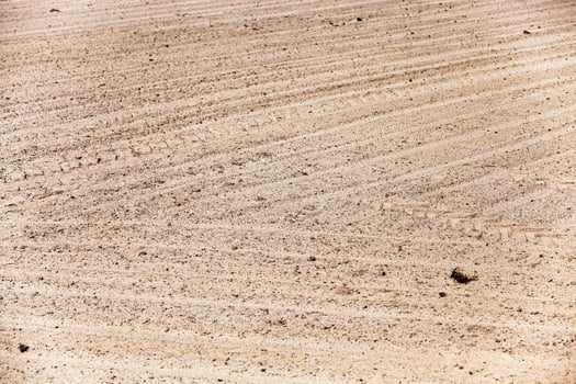 plowed land. close-up photo