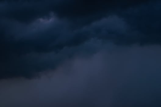 Dark cloud and sky when have storm and rain in monsoon season. photo