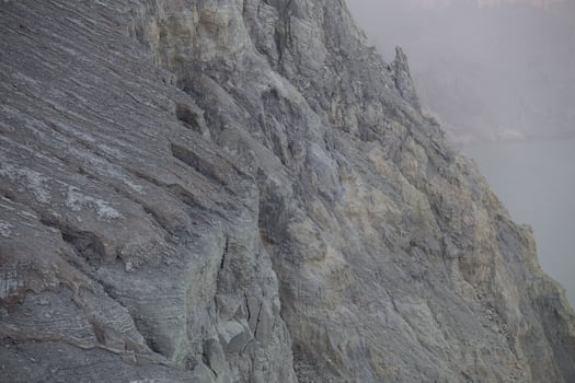 Detail from Kawah Ijen volcano and crater ,Indonesia photo