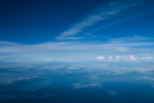 many cloud in blue sky photo