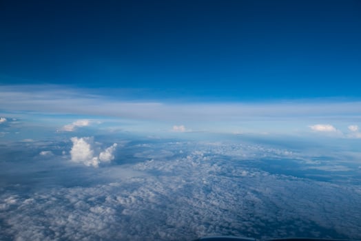 many cloud in blue sky photo