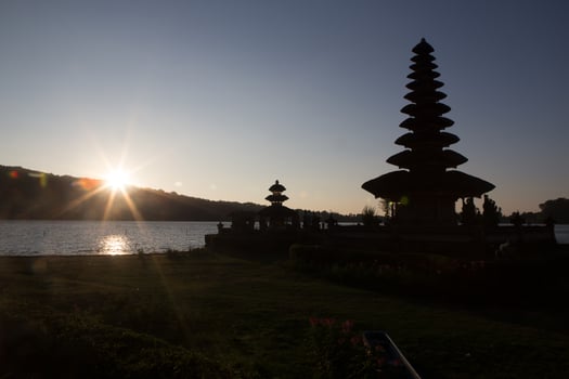 Pura Ulun Danu temple on a lake Beratan. Bali photo
