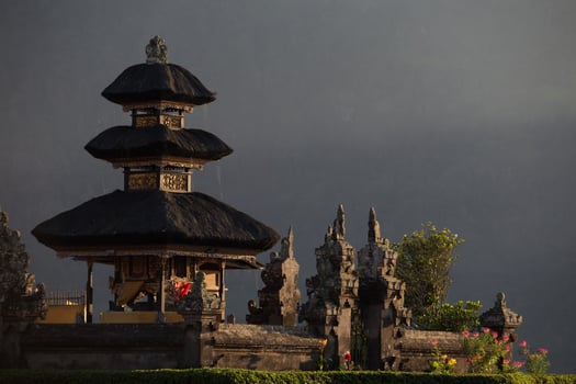 Pura Ulun Danu temple on a lake Beratan. Bali photo