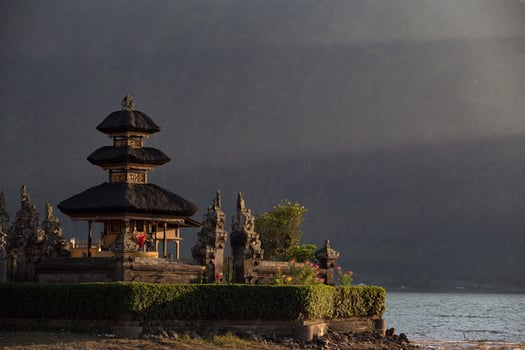 Pura Ulun Danu temple on a lake Beratan. Bali photo