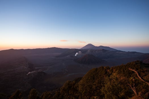 Sunrise at Mount Bromo volcano East Java, Indonesia. photo