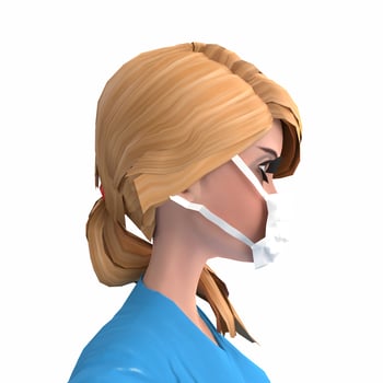 3d rendered illustration of a nurse girl photo