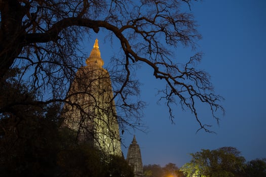 Mahabodhi temple, bodh gaya, India photo