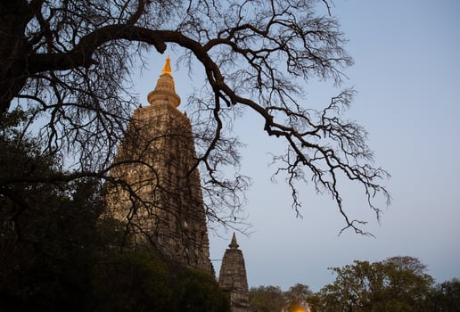 Mahabodhi temple, bodh gaya, India photo