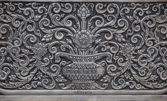 silver wall ,Thai traditional photo