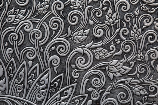 silver wall ,Thai traditional photo
