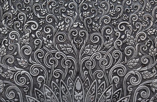 silver wall ,Thai traditional photo