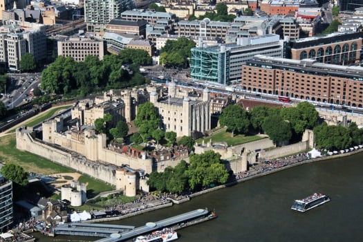 An aerial view of London photo