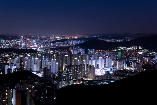 the spectacular night view of Anyang. photo