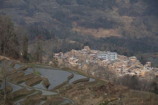 View of Yuan Yang Rice terraces photo