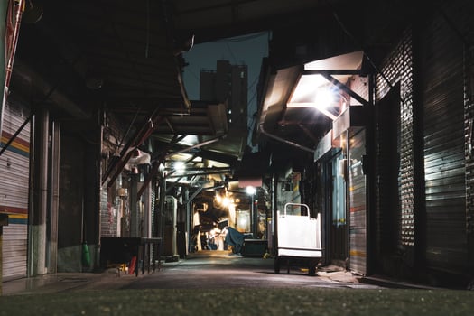Seoul Alley Scenery in the Evening Time photo