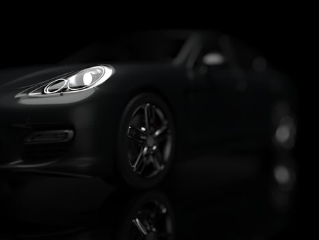 sports car on a dark background photo