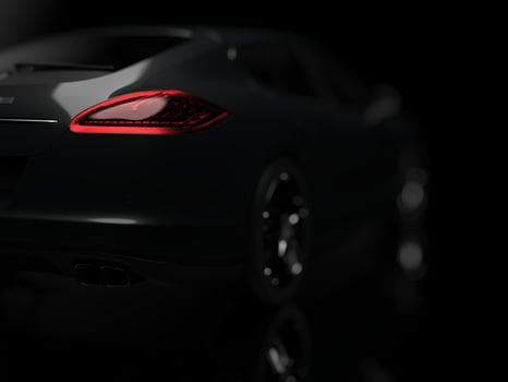 sports car on a dark background photo