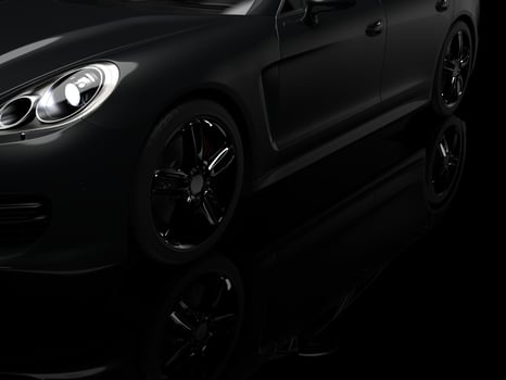 sports car on a dark background photo