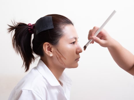 Makeup Artist is Makeup Model. Make up Artist work in home photo