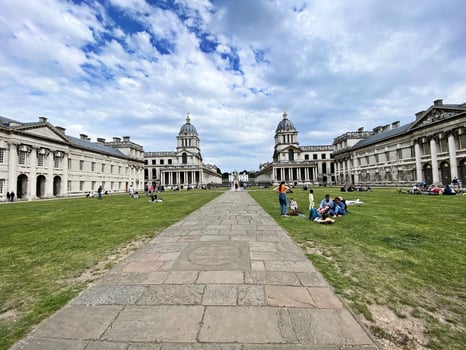 London in the UK in June 2022. Tourists enjoying Greenwich in London photo