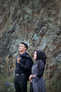 young indonesian couple photo