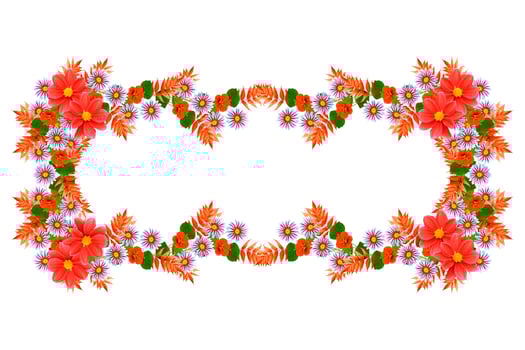 Natural floral autumn background. Bright colorful flowers. photo