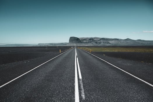 Beautiful road in Iceland. photo