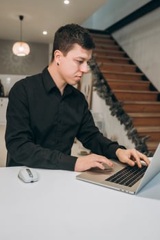 Young man at the office photo
