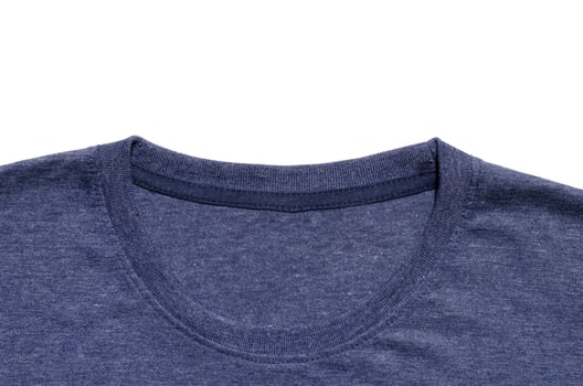 Collar of Tshirt Isolated on White Background. photo