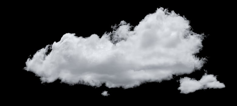 White cloud isolated on black background, Fluffy texture , Abstract smoke photo
