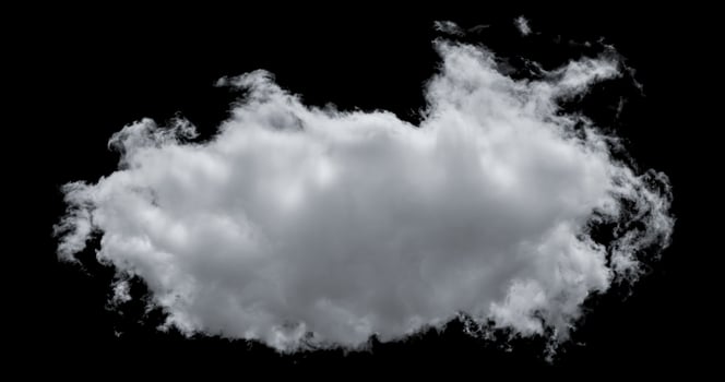 White cloud isolated on black background, Fluffy texture , Abstract smoke photo