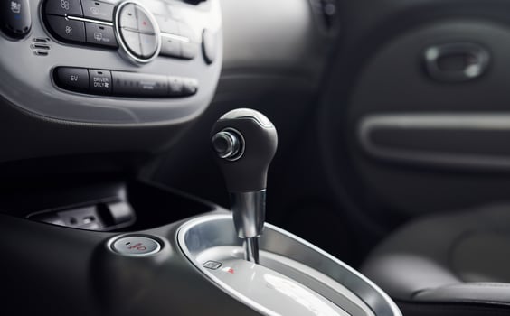 Close up view of new car's interior. Modern and luxury automobile photo