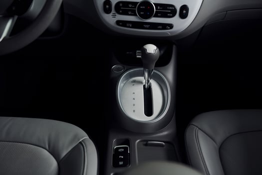 Close up view of new car's interior. Modern and luxury automobile photo