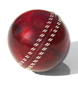 leather red cricket ball 3d render illustration photo