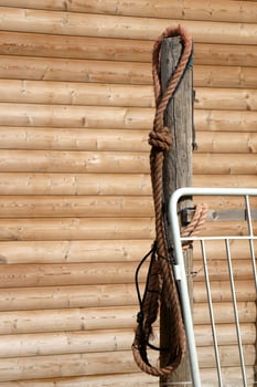 Curved hemp rope photo