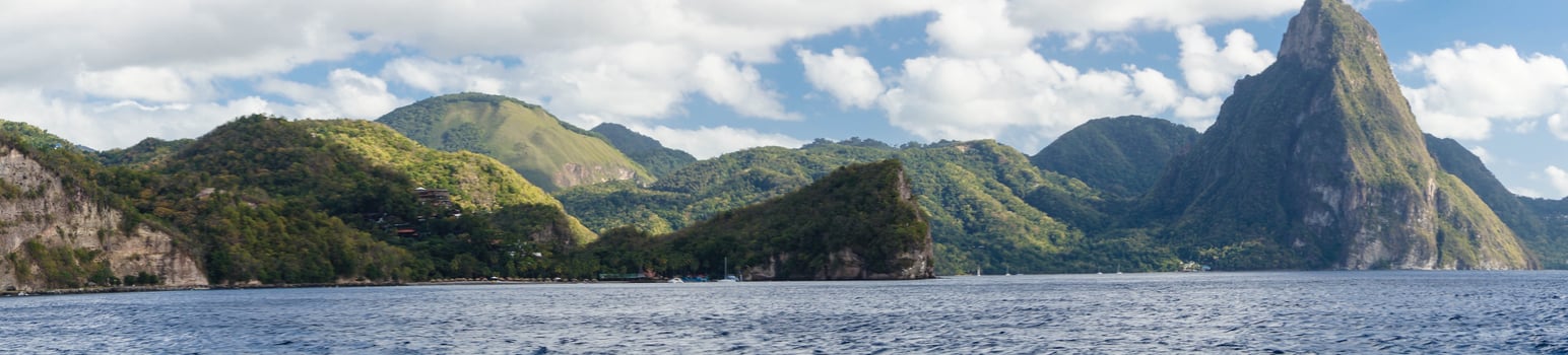 Gros Piton and Petit Piton the famous mountains of Saint Lucia photo