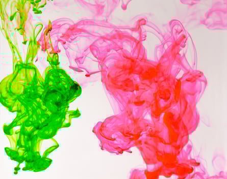 Food color drop and dissolve in water for abstract and background. photo