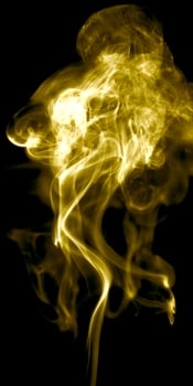 Smoke on black background photo