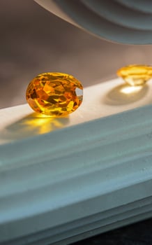 Natural Sapphire gemstone, Jewel or gems on black shine color, Collection of many different natural gemstones amethyst, photo