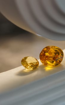 Natural Sapphire gemstone, Jewel or gems on black shine color, Collection of many different natural gemstones amethyst, photo