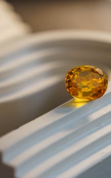 Natural Sapphire gemstone, Jewel or gems on black shine color, Collection of many different natural gemstones amethyst, photo