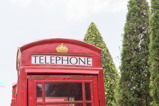 British red telephone booth photo